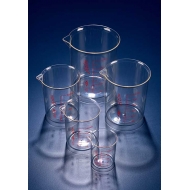 AZLON Beakers, Low Form, Red Printed Graduation, PMP (TPX)