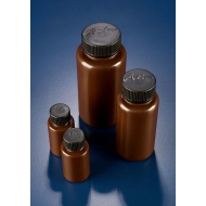 AZLON® Bottles, Round, Amber, Wide Neck, Polypropylene