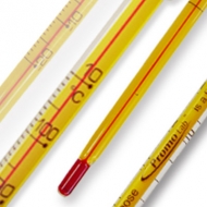 Thermometers, Red Liquid Filled, Total Immersion, Promolab